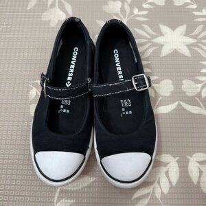 Girl’s Converse Chuck Taylor Kids Mary Jane Black and White Shoes